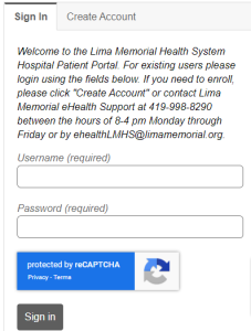 Lima Memorial Patient Portal Login