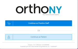 Orthony Patient Portal Login