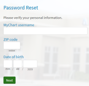 ALLCARE Patient Portal forgot password