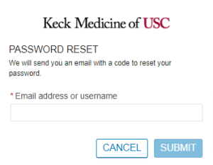 Keck Patient Portal forgot passwods