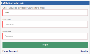 RCBM Patient Portal Login