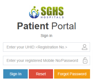SGSH Patient Portal Login