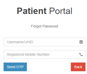 SGSH Patient Portal forgot passwords
