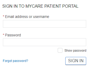 WMC Patient Portal login