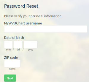 MyWVUChart-Password