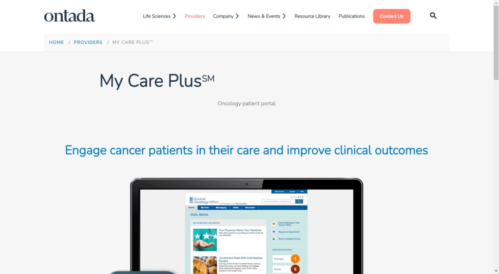 Ontada Health Patient Portal